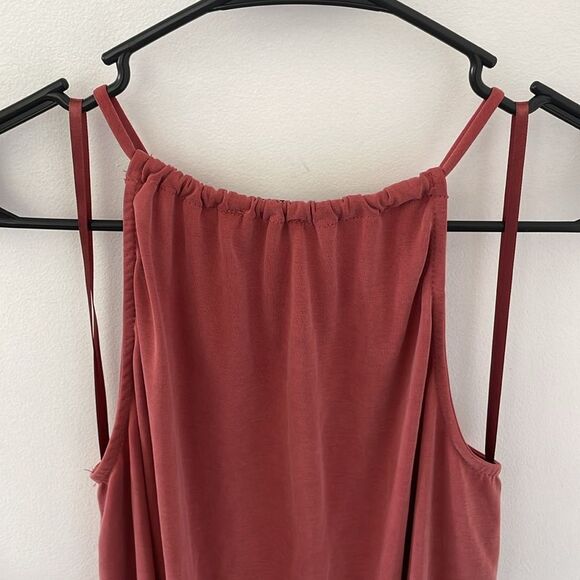 Green Envelope Womens Halter Tank Rust Sleeveless Top Sz S - Picture 5 of 9